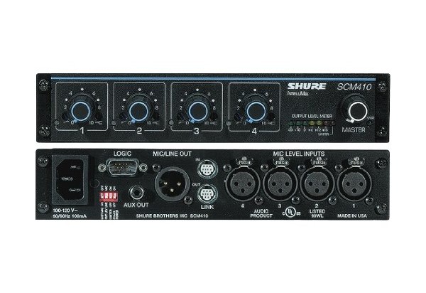 Mixer Bộ trộn âm thanh Shure SCM410E
